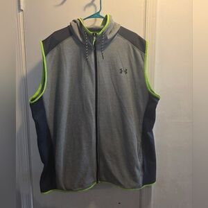 Under Armour Gray and Neon Green ColdGear Hoodie